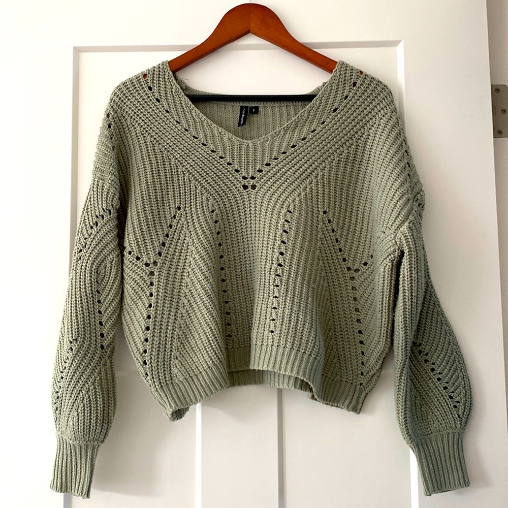 Off-Shoulder Knit Sweater